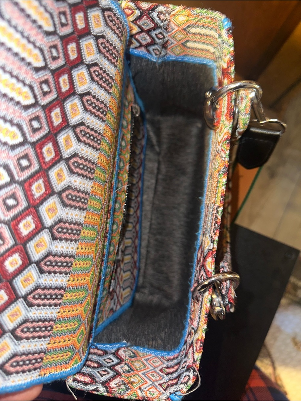 [EXCLAIMER, ITS A DUPE] Dior Multicolor Embroidered Tote with Orange Stripe - Picture 7 of 7